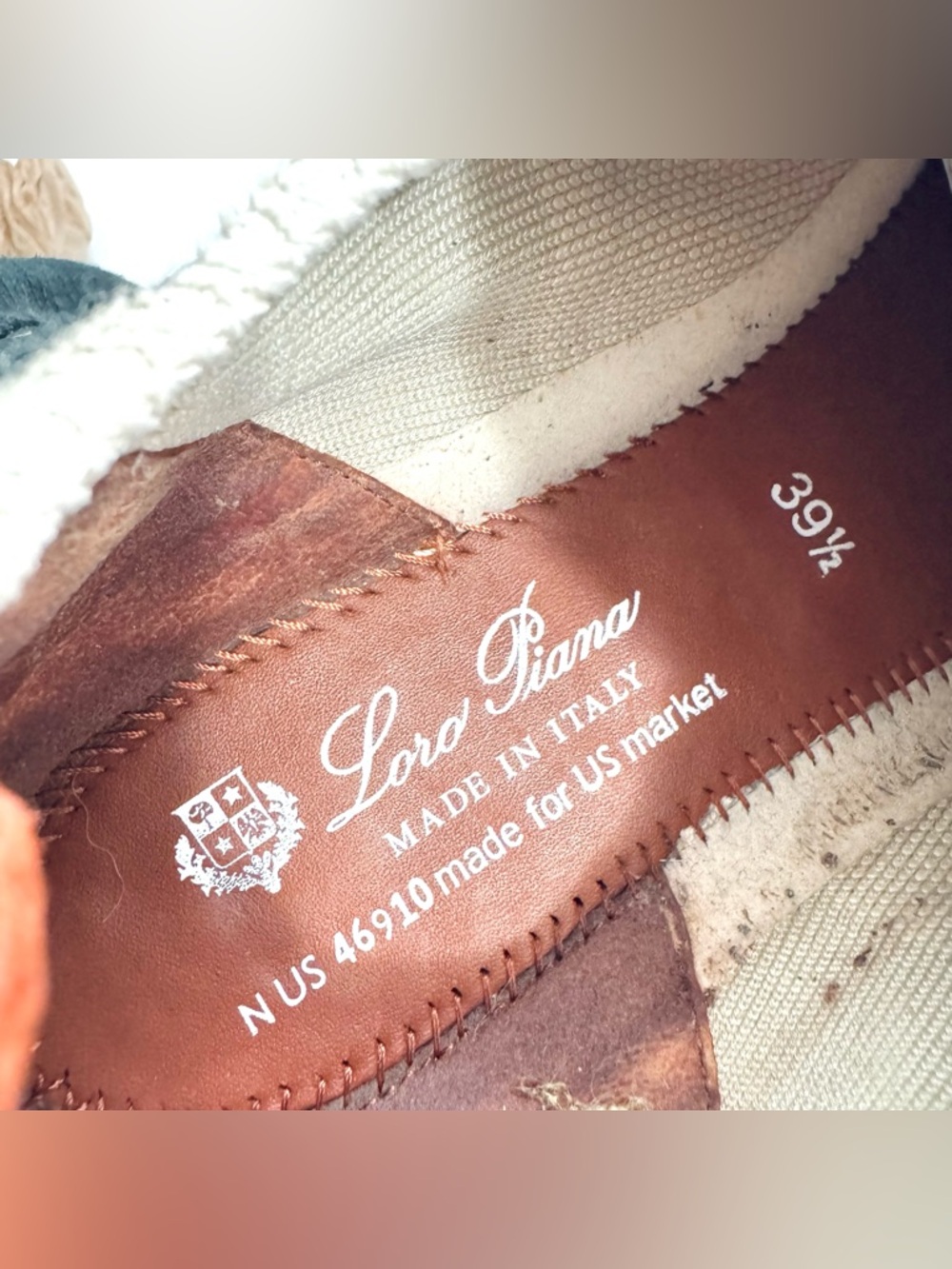 Loro Piana 360 LP Flexy Knit Slip-On Trainer Sneakers Tan Women’s Sz 39.5 US 9 - Picture 13 of 14